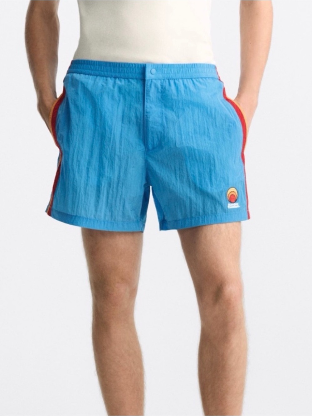 Zara Standard Procedure embroidered swim trunk